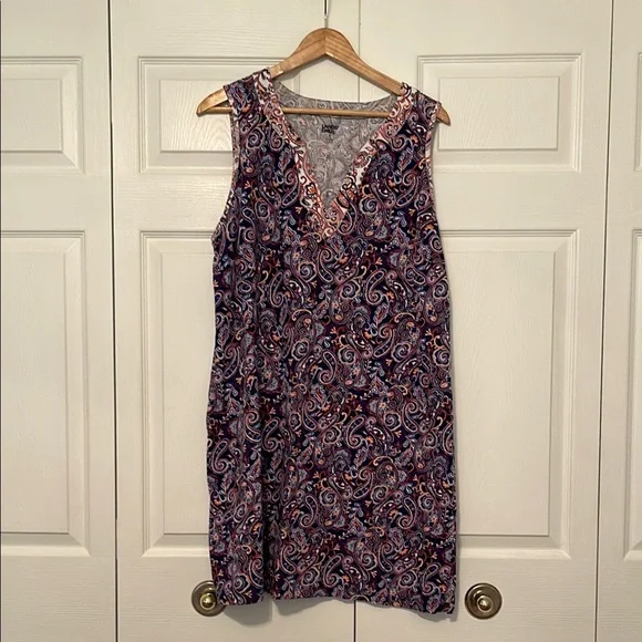 Lands' End Purple Sleeveless V-Neck coverup 1X - Picture 1 of 8